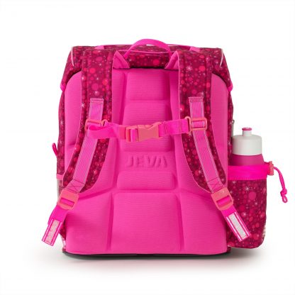 pink skoletaske med ergonomisk rygstøtte