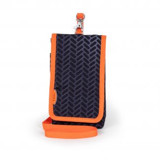 sort-orange mobiltaske til drenge
