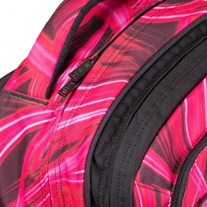 pinker rucksack mit starkem "kissing" Reißverschluss